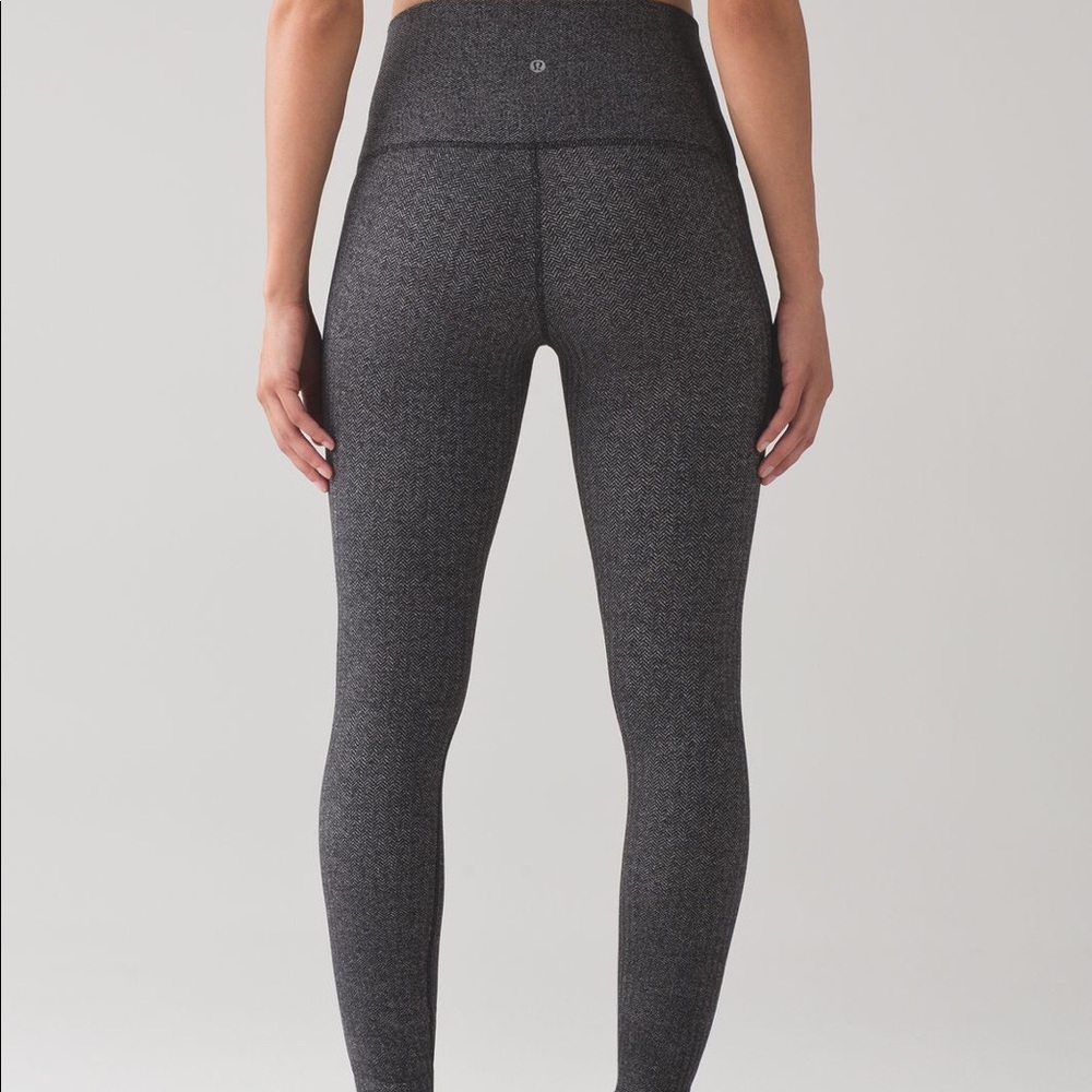 Worn ONCE Lululemon heathered herringbone pants